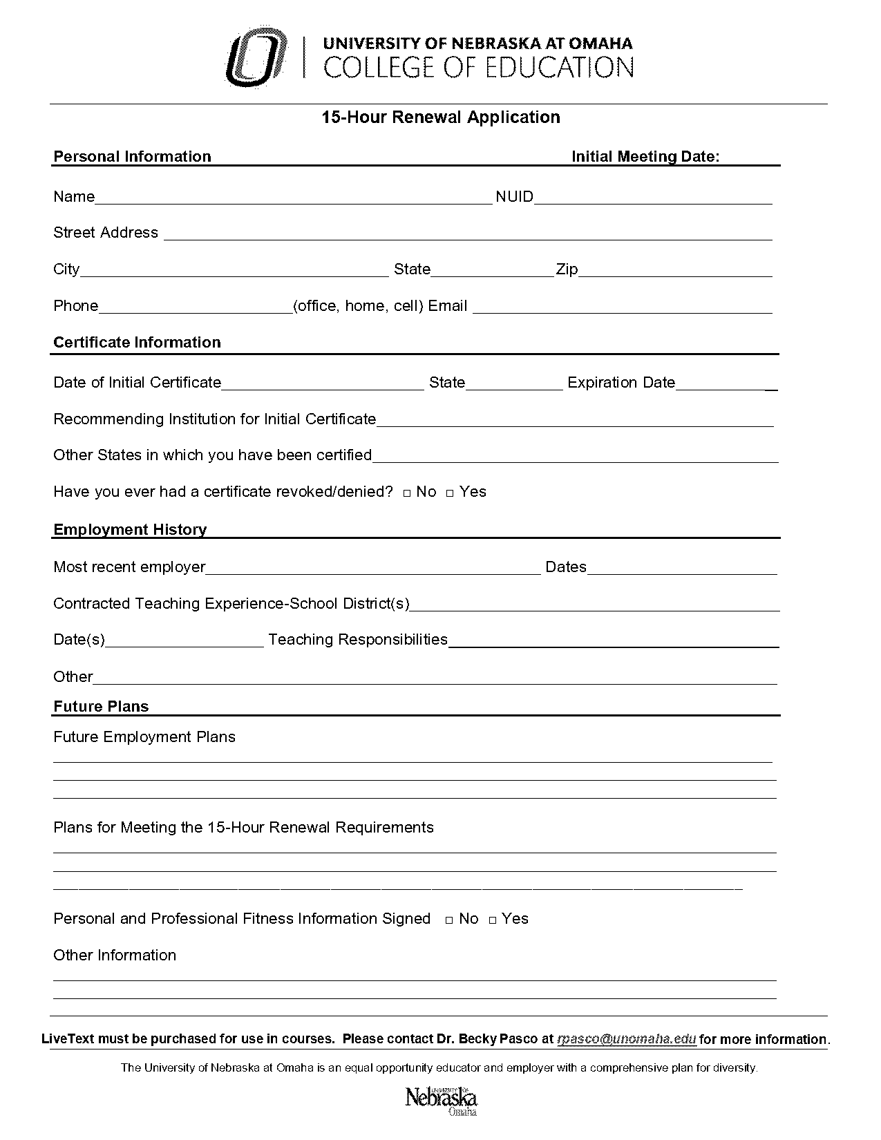 livetext membership renewal form