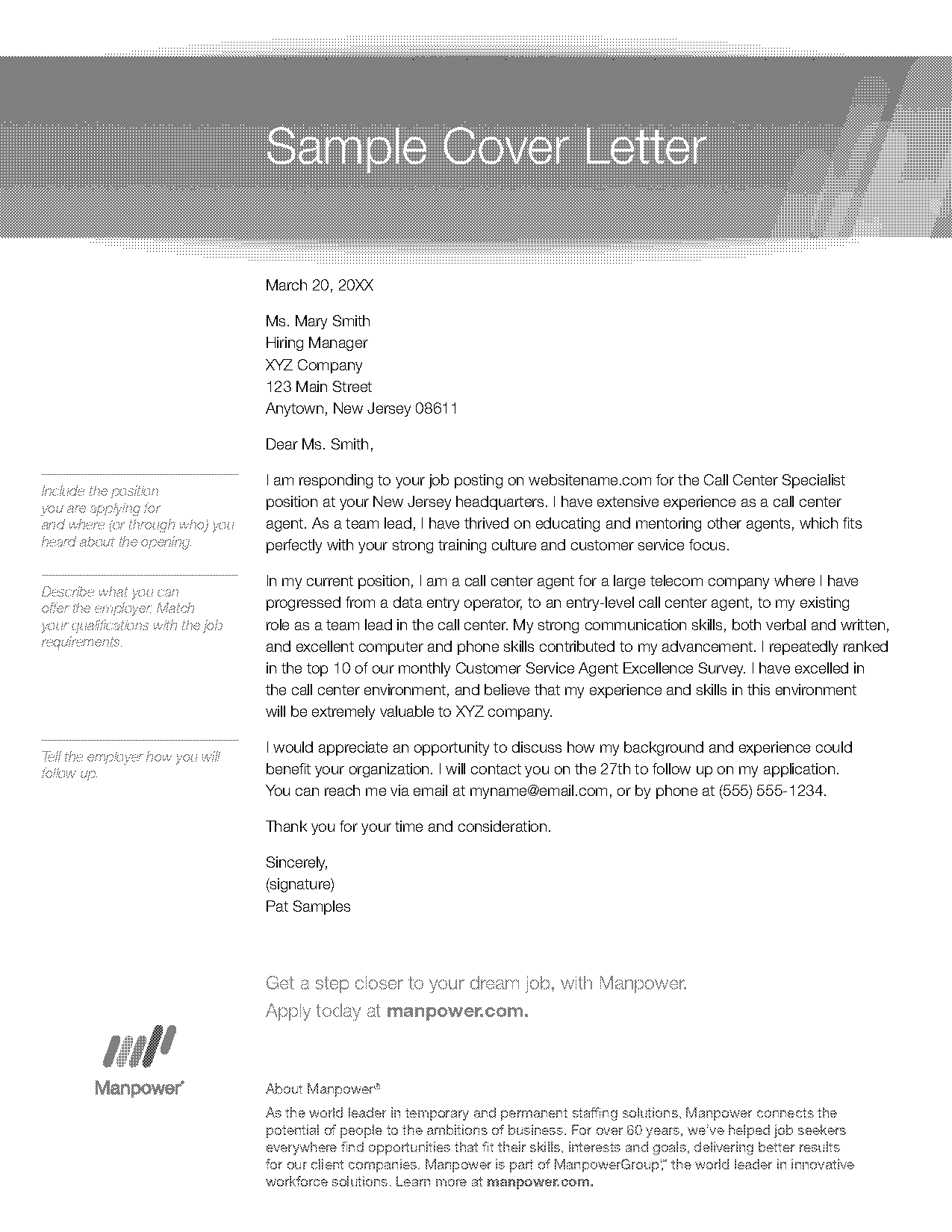 cover letter sample for call center agent without experience