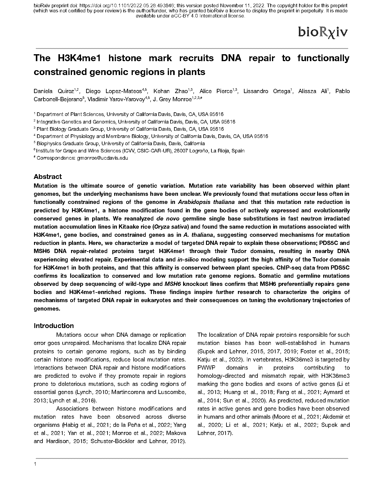 chromatin modification and dna mutation