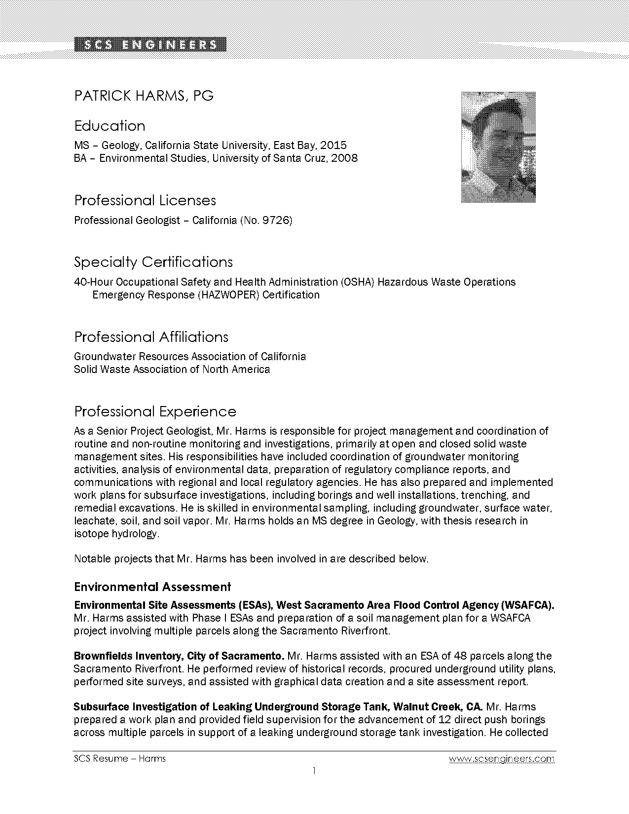 project control excavation resume