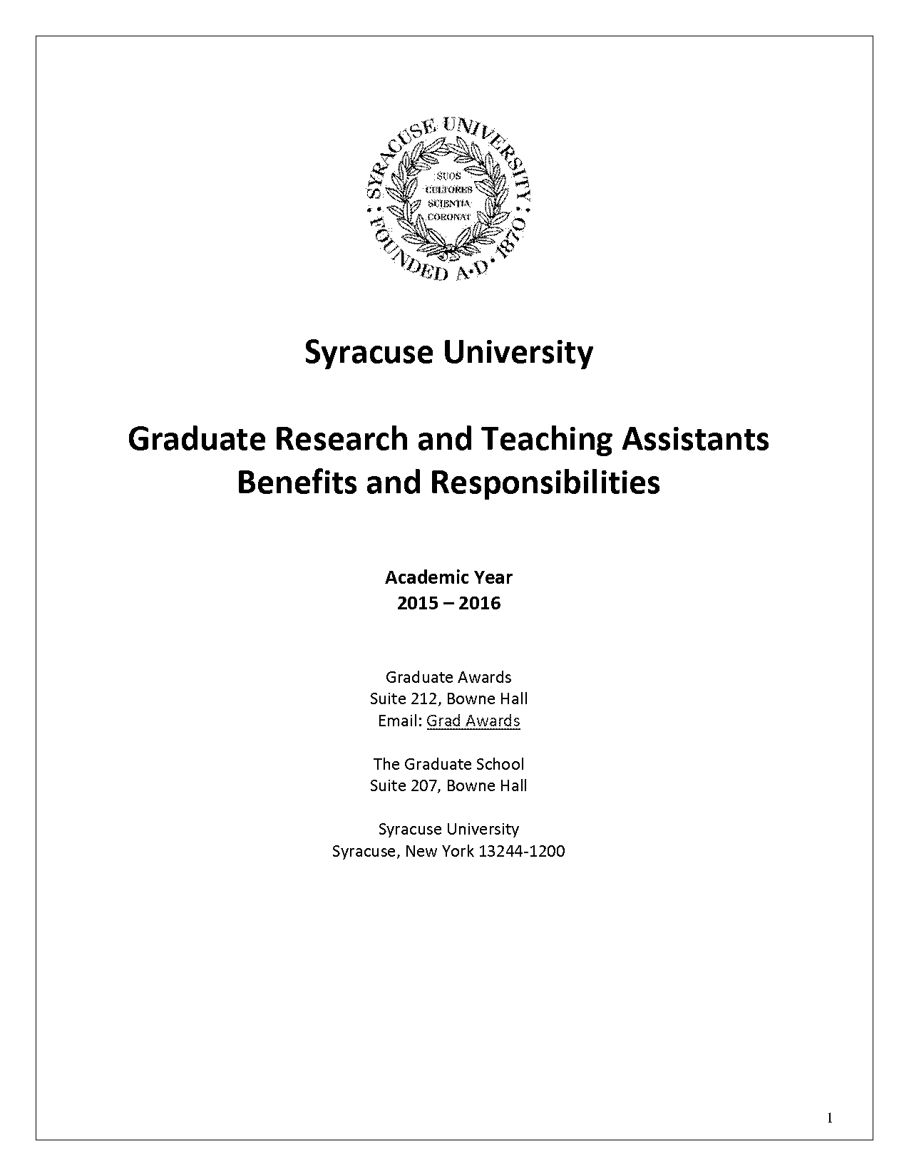 syracuse university employee handbook