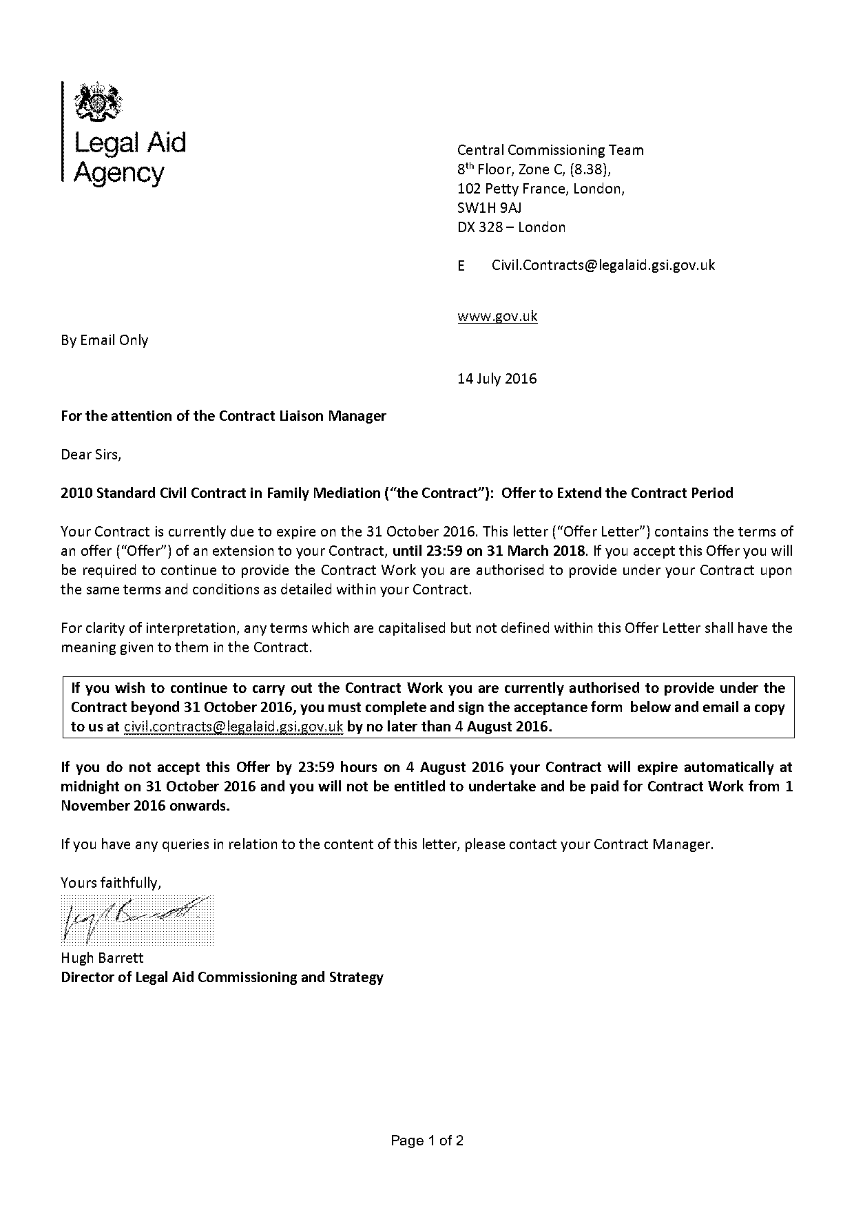 contract extension offer letter