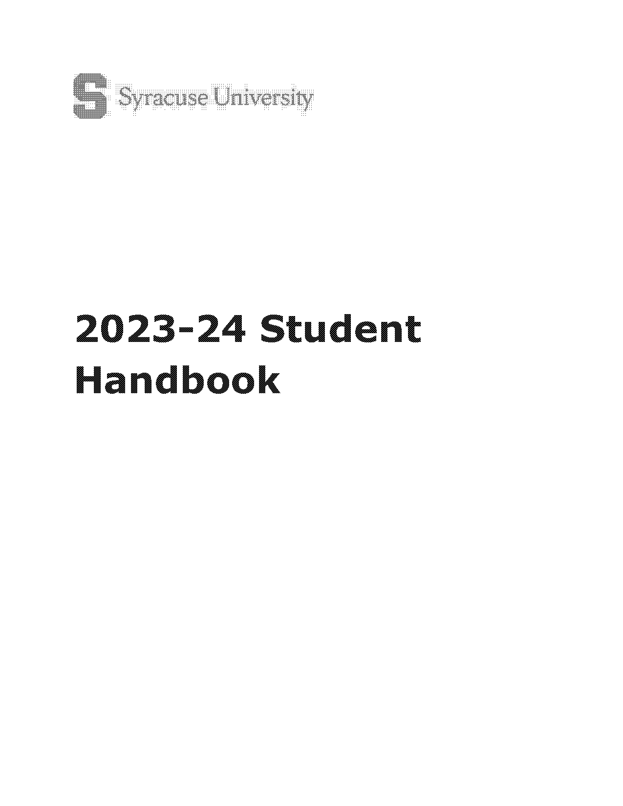 syracuse university employee handbook