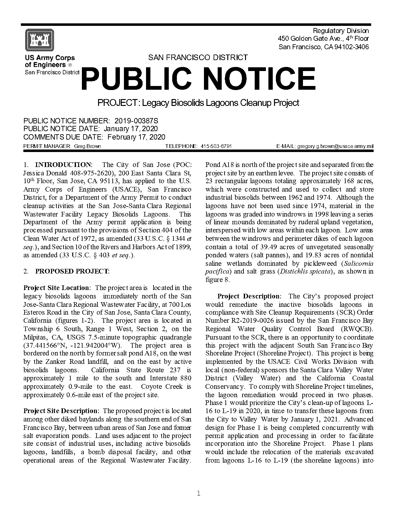 san jose water public notice