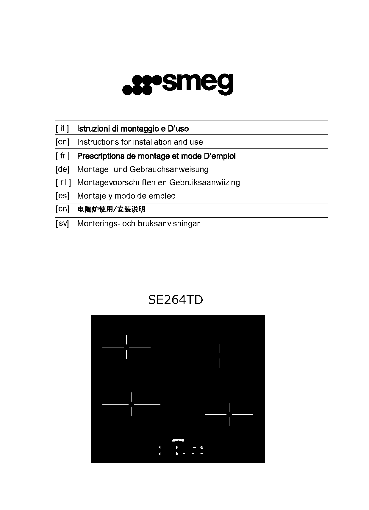 smeg electric hob manual