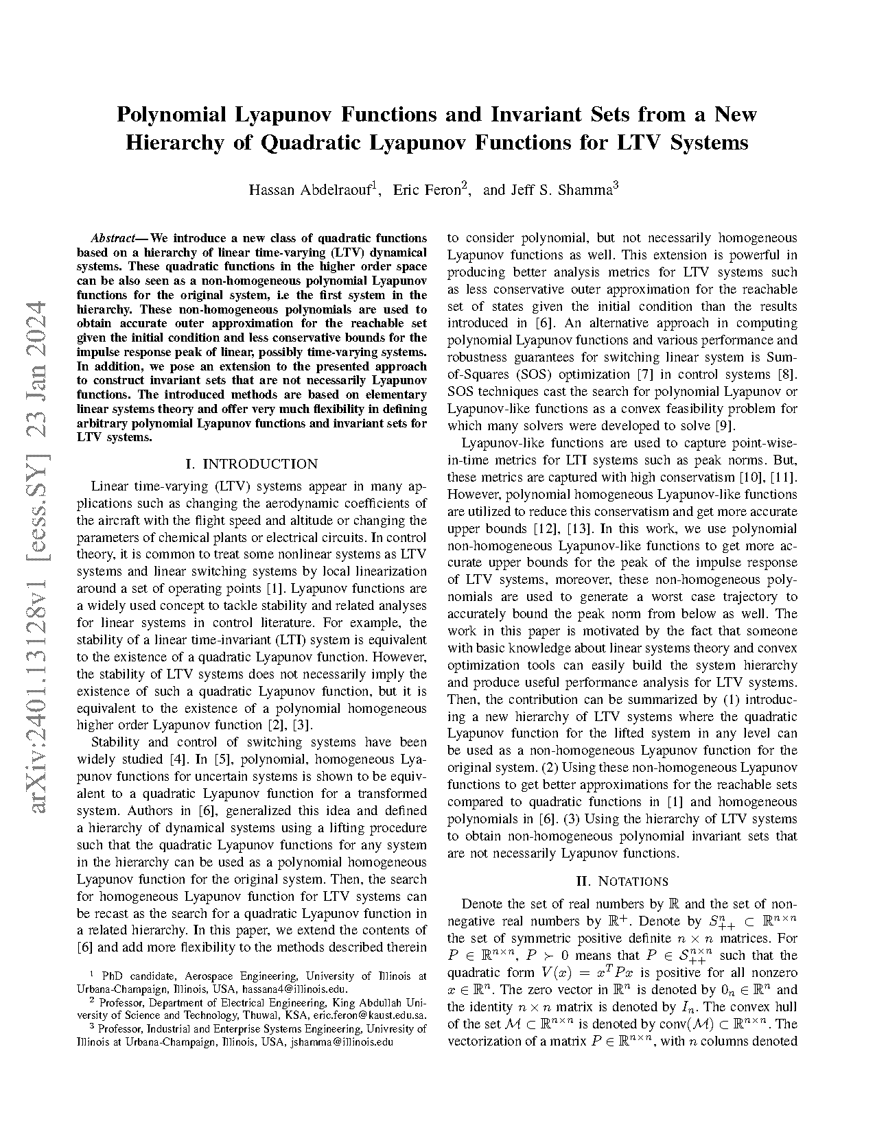 example of homogeneous ltv system