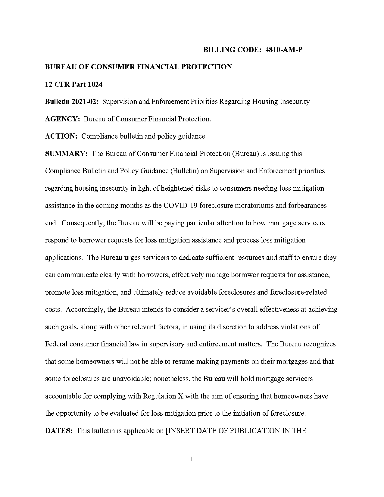 how does cfpb enforce mortgage servicing rules