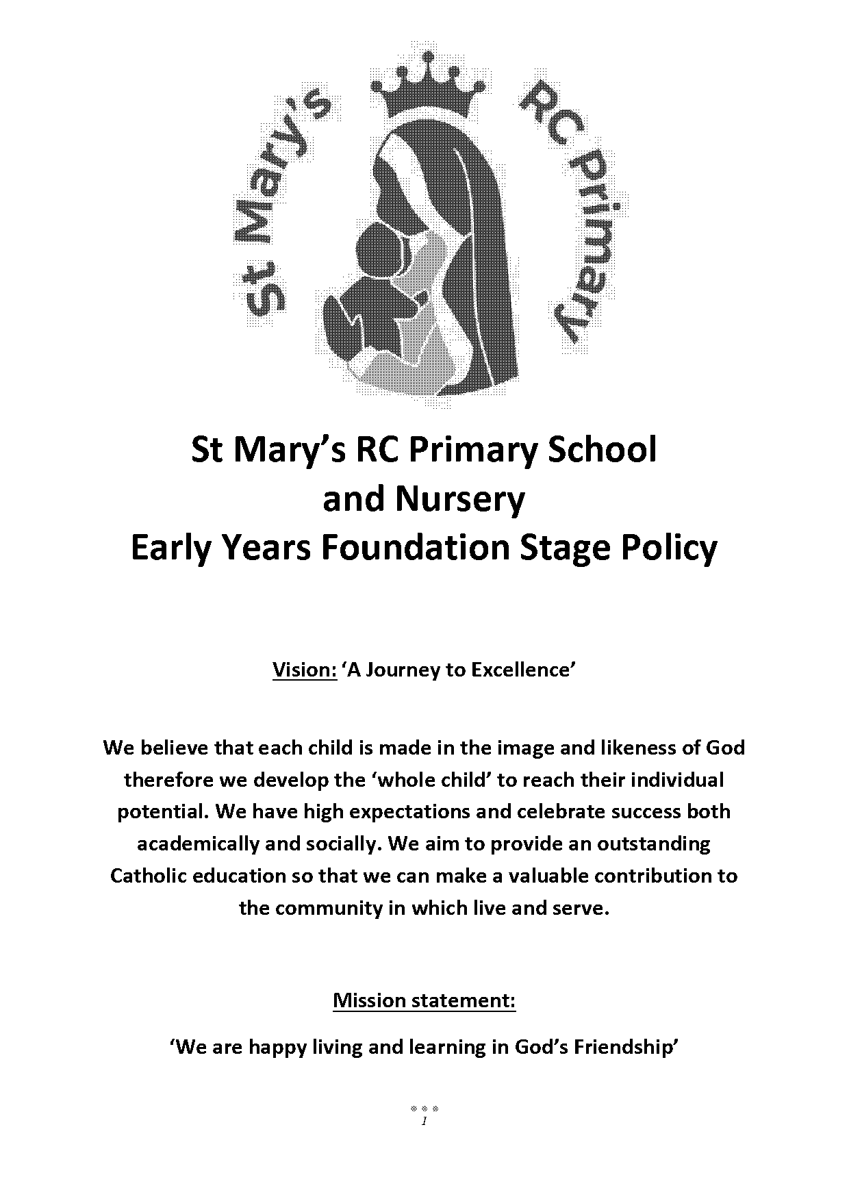 outstanding school eyfs policy