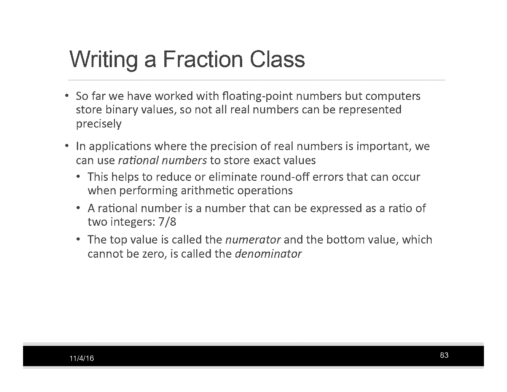 how to write a fraction in python