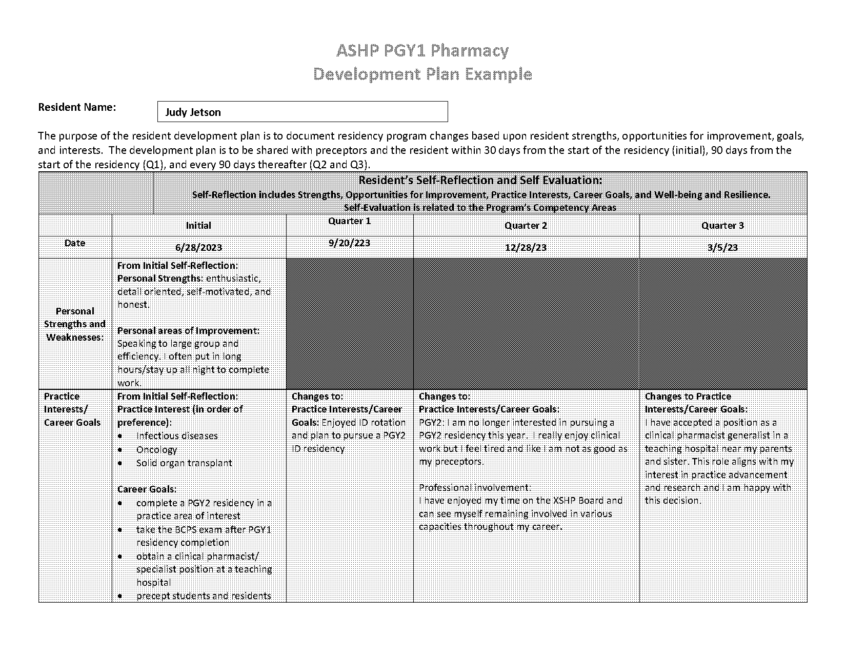 account development plan example