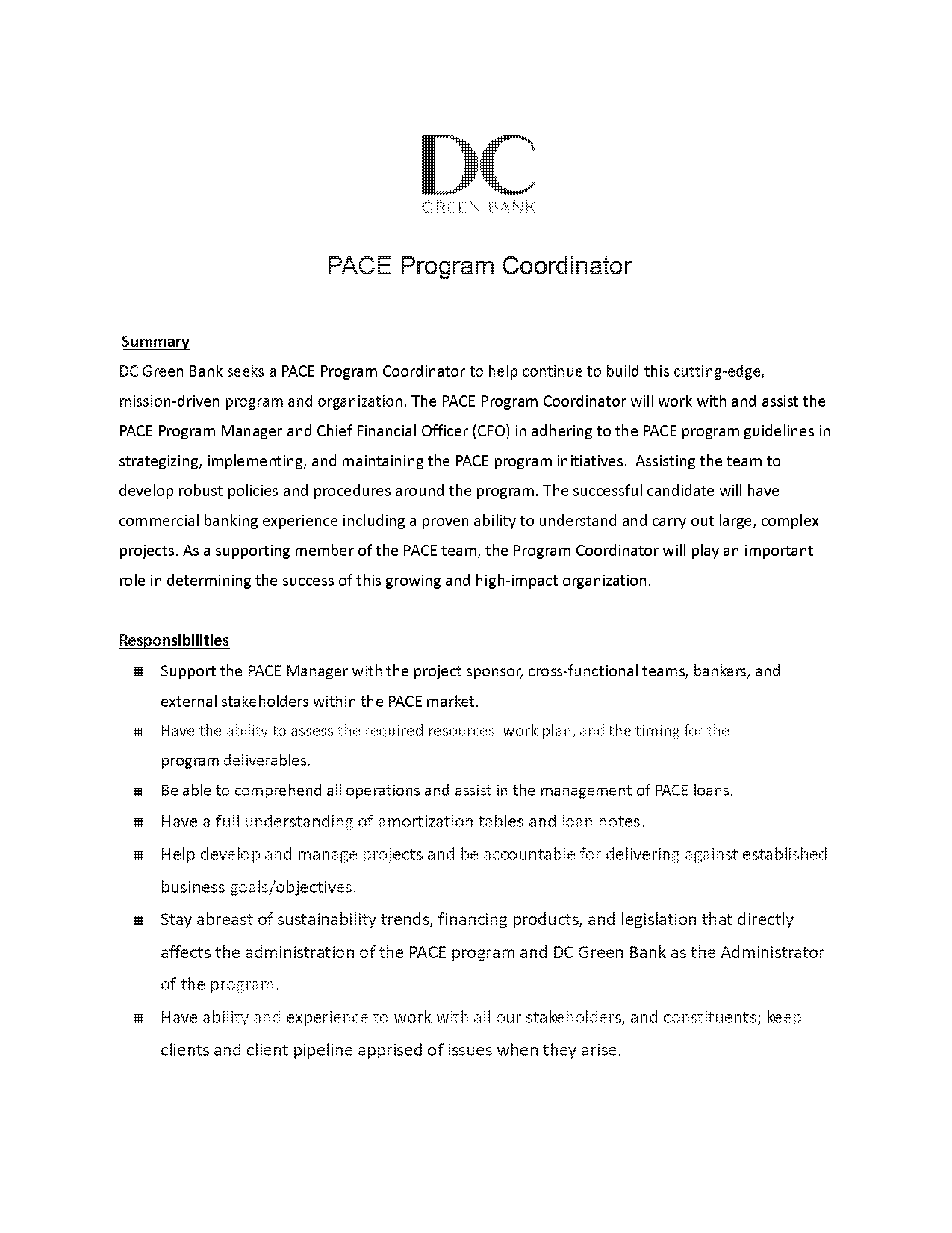 program coordinator job description resume