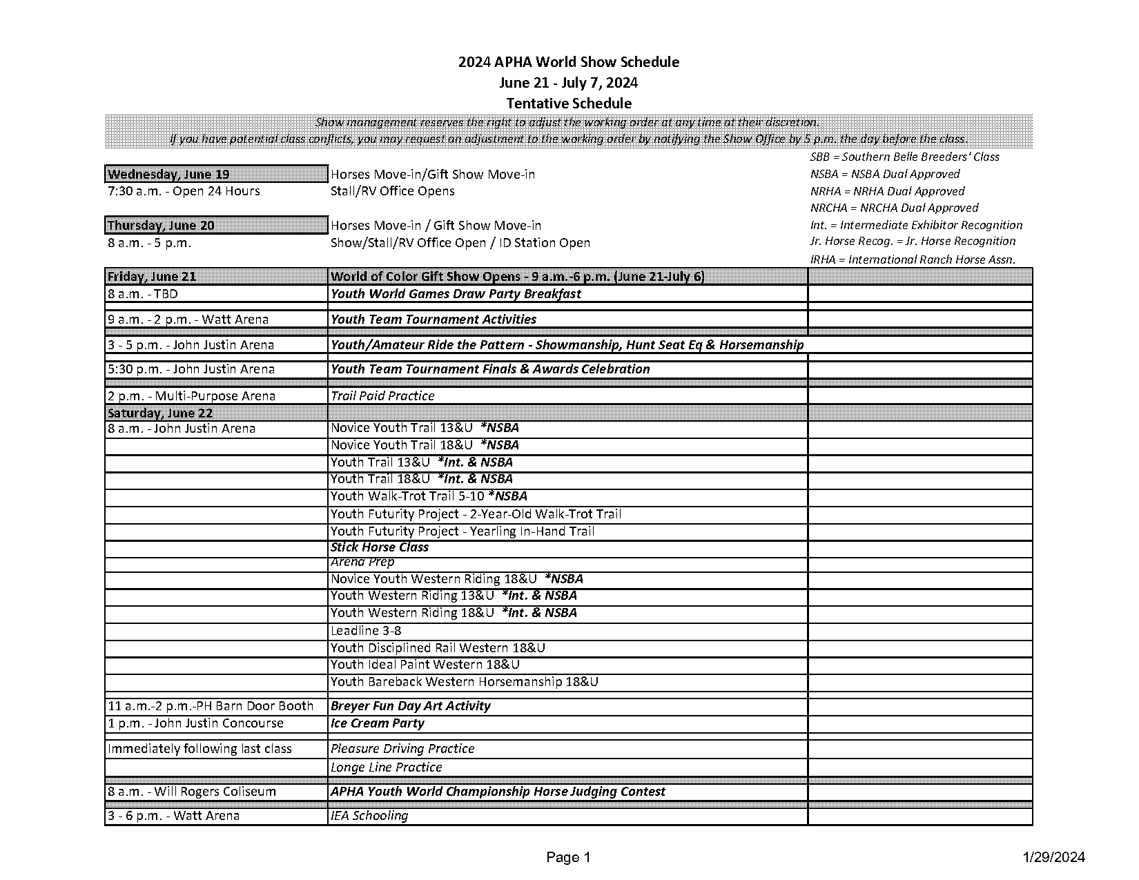 crown classic dog show schedule