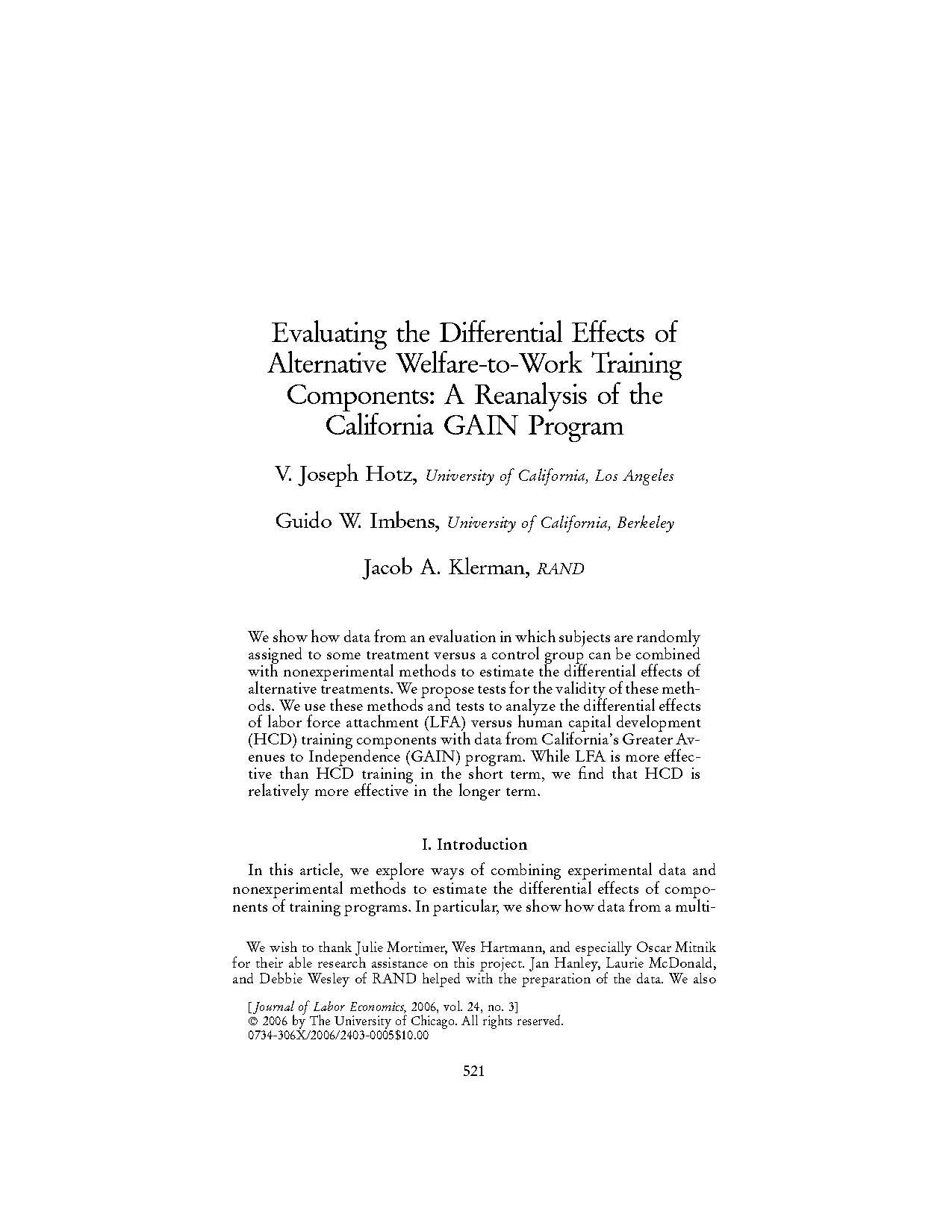 differential evaluation model first published