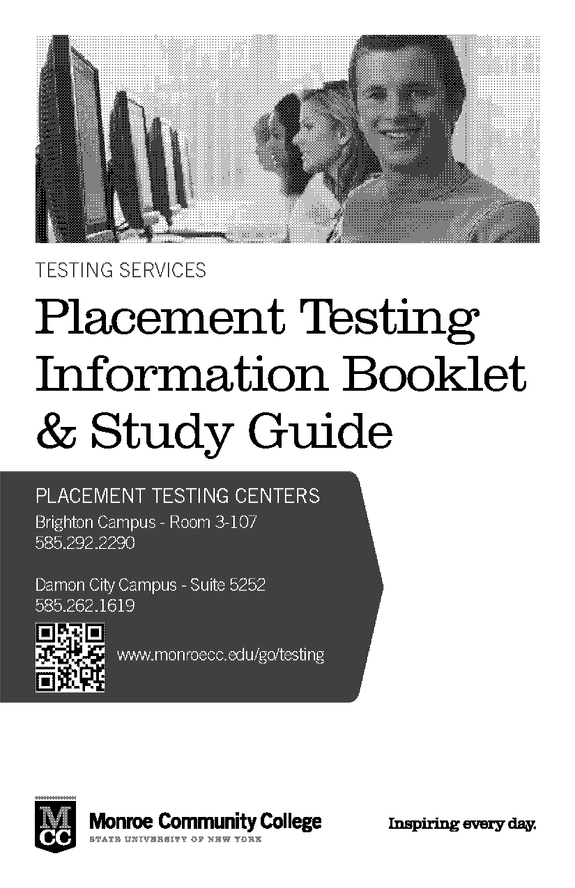 college english placement test sample pdf