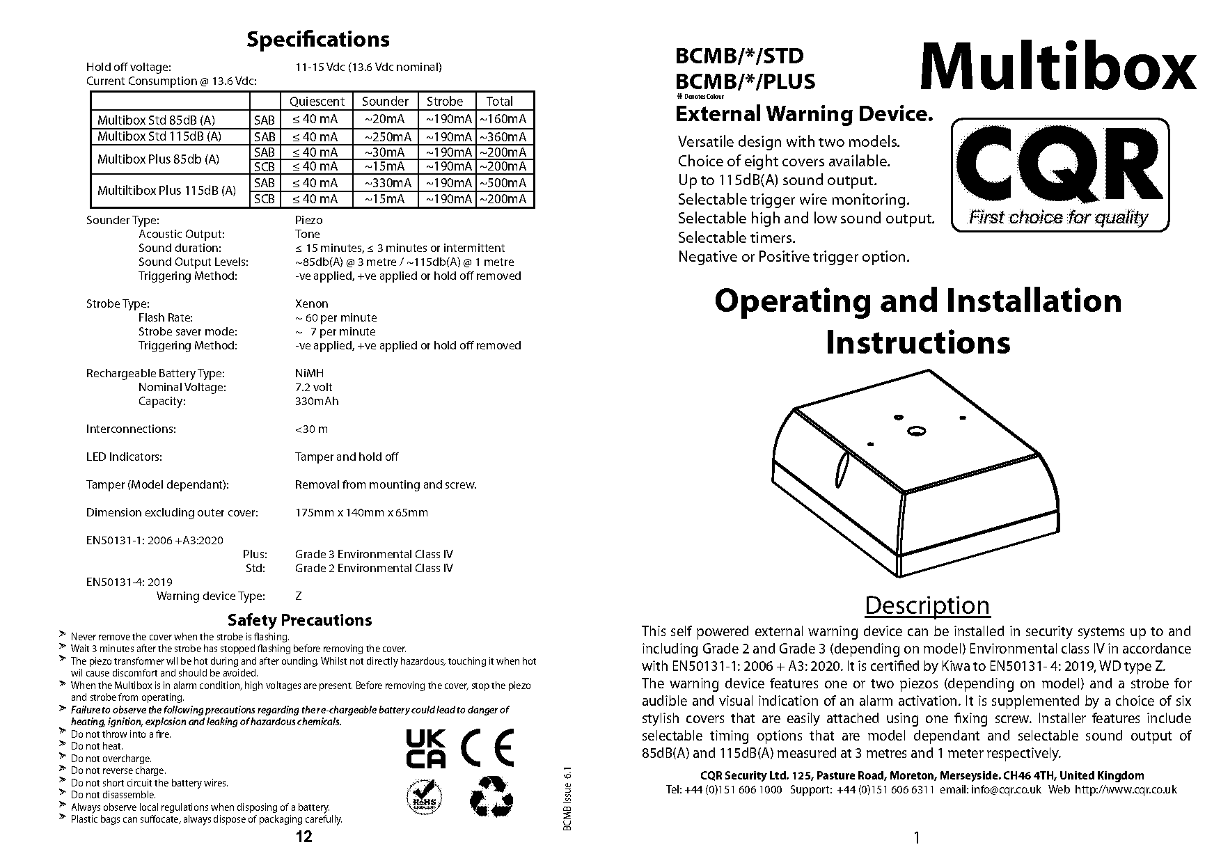 cqr multibox installation manual