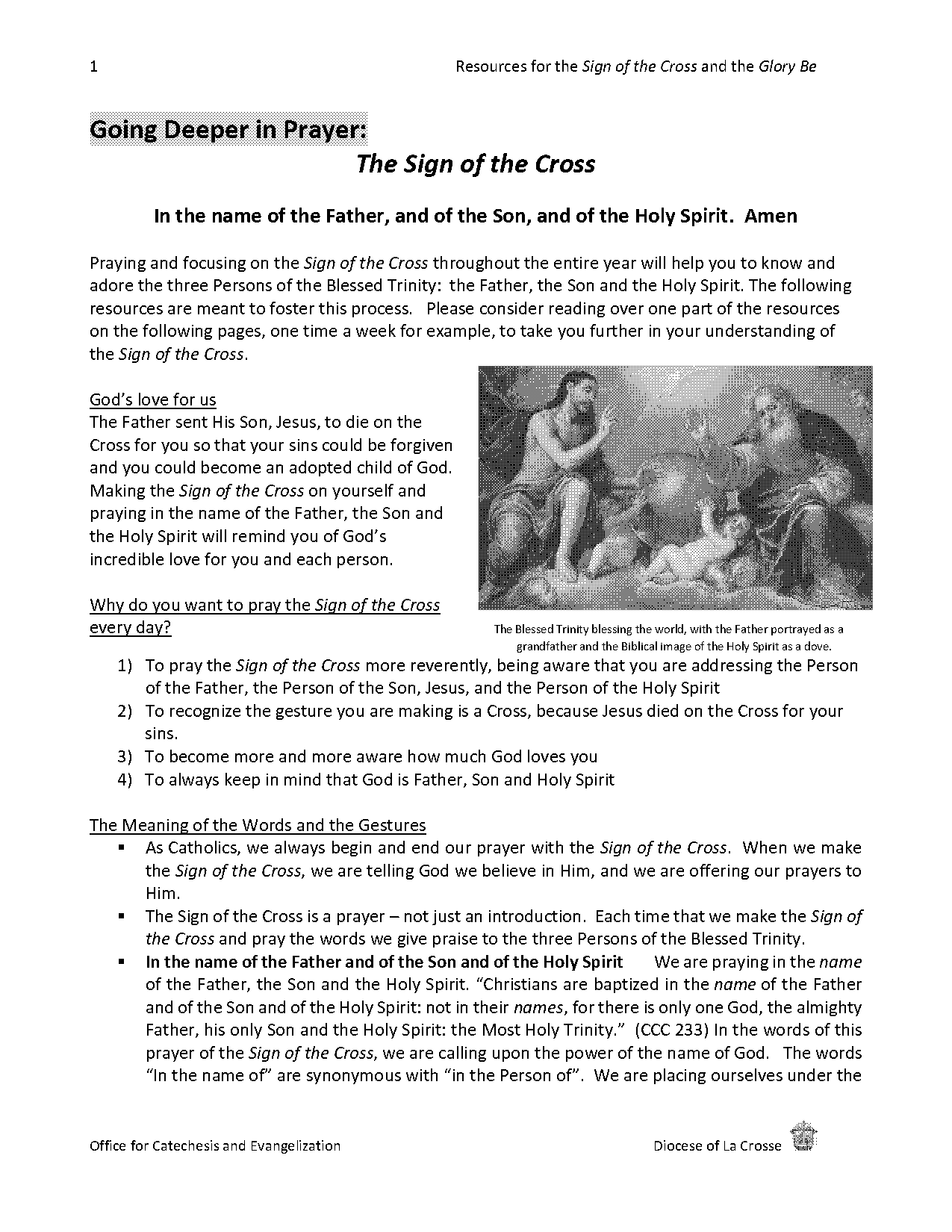 sign of the cross worksheet