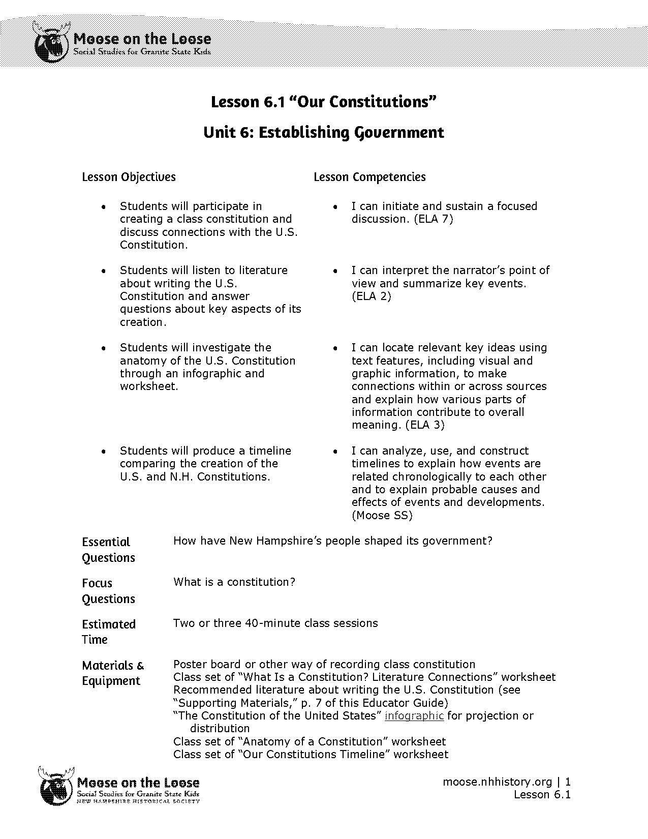 constitution guided reading answer key