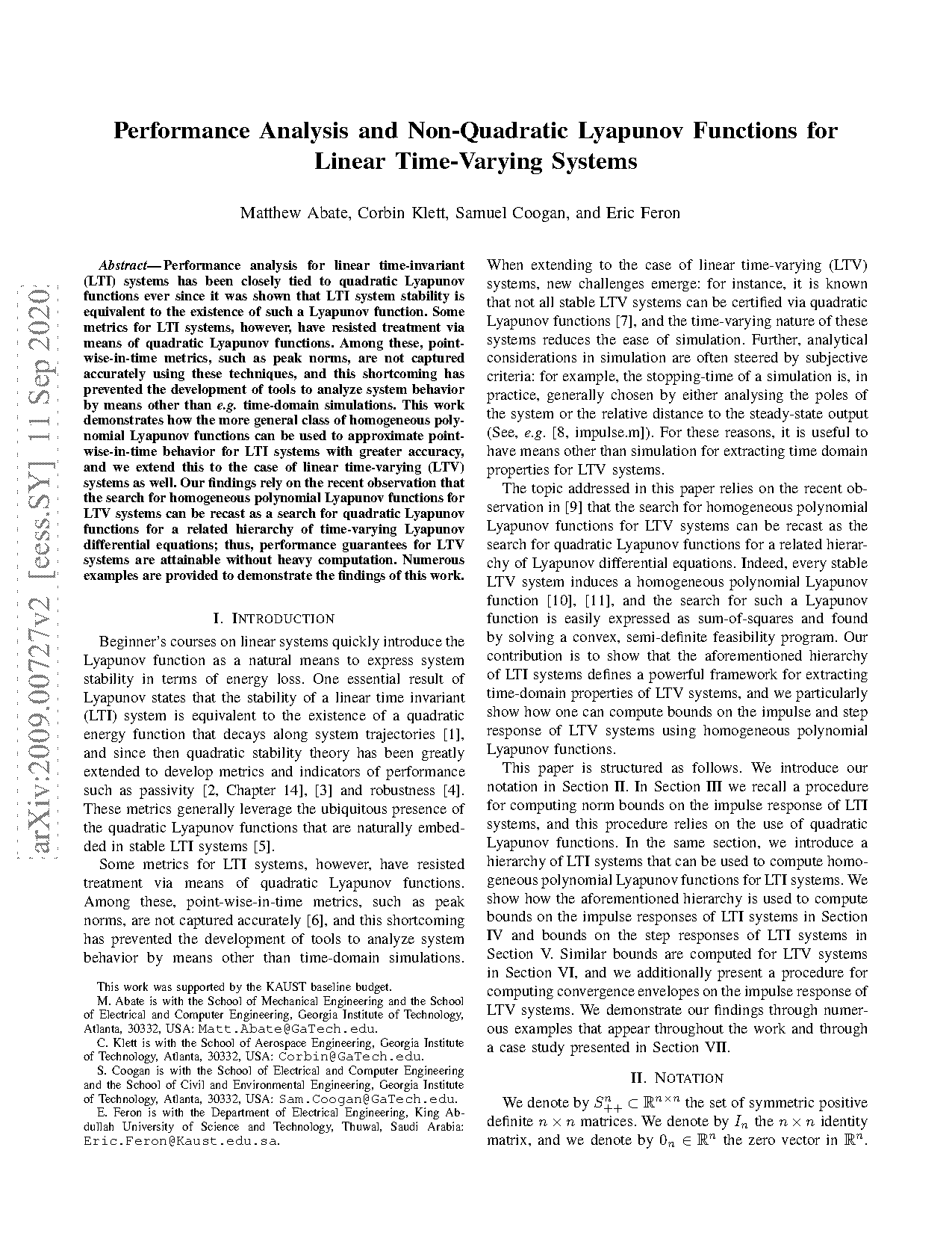 example of homogeneous ltv system