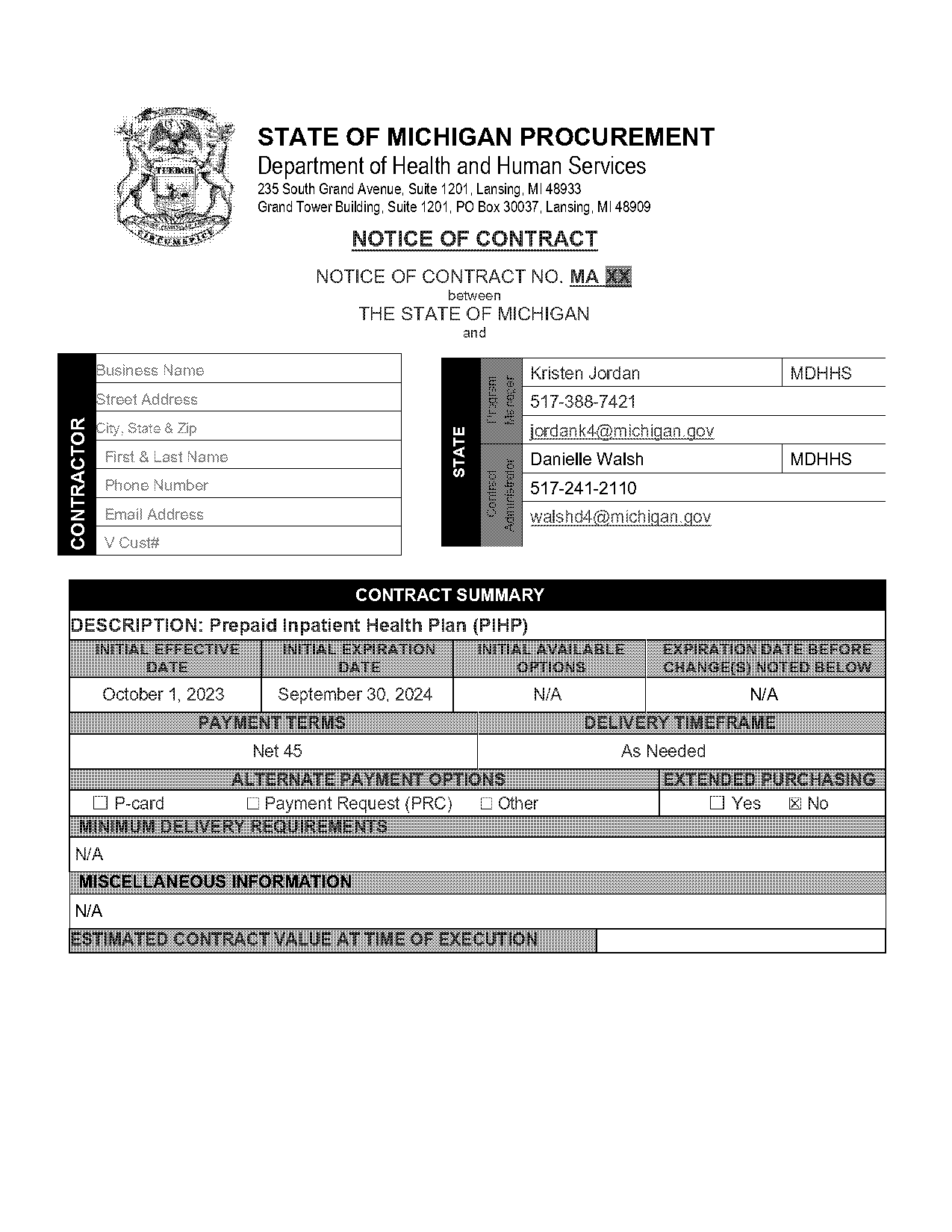 template for contractor agreement