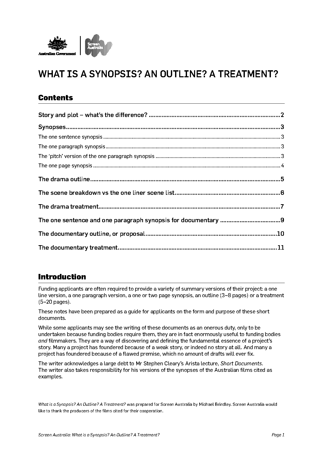 how to write a treatment for a short film