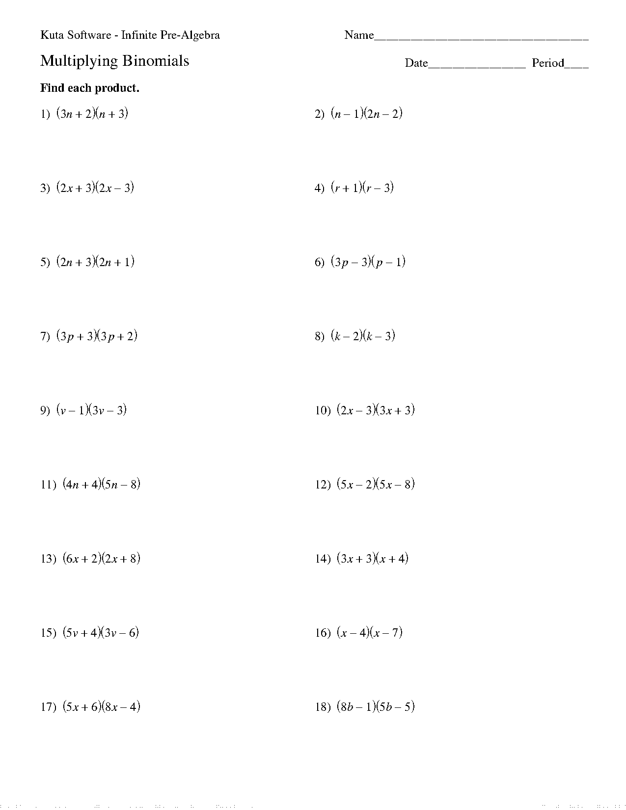 free worksheets on multiplication