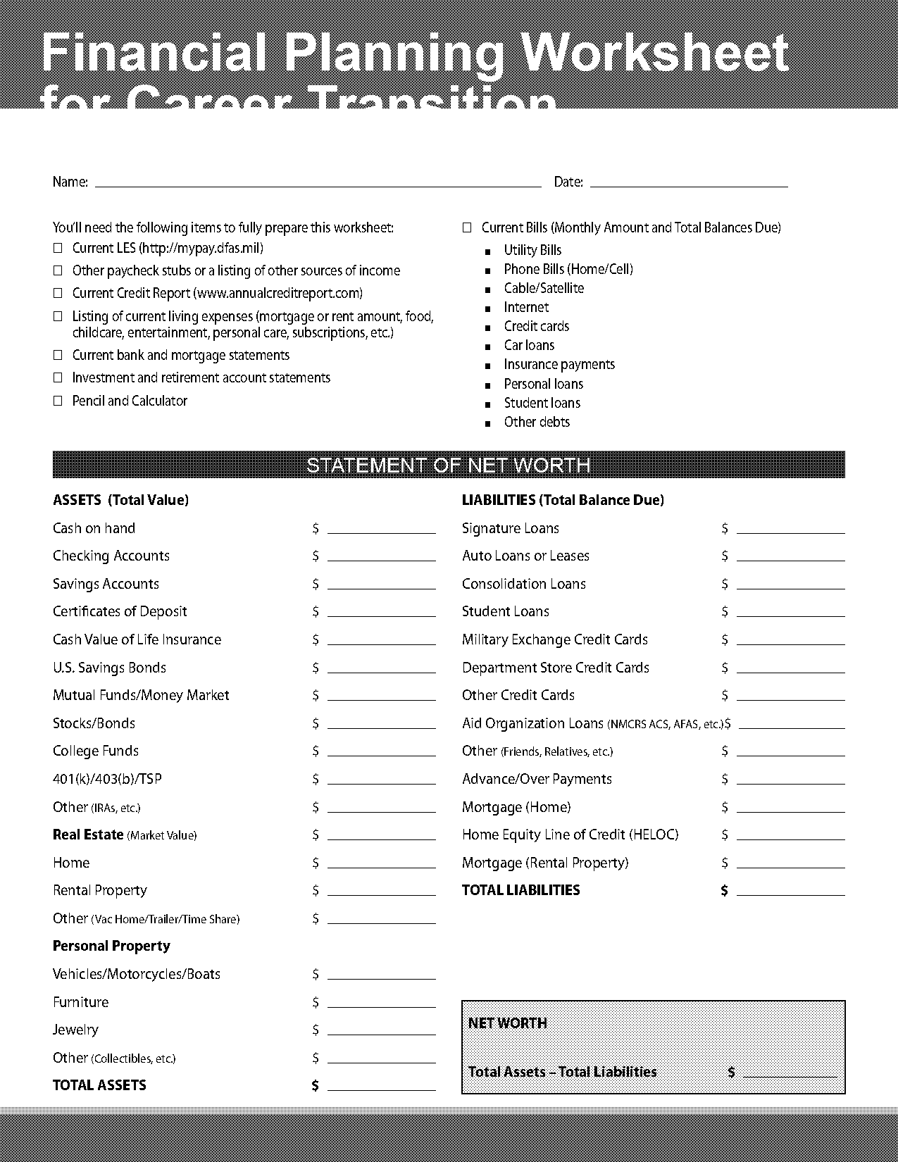 free financial plan template excel