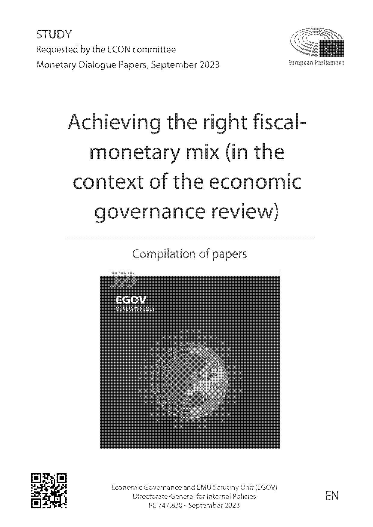 concept of fiscal monetary policy mix