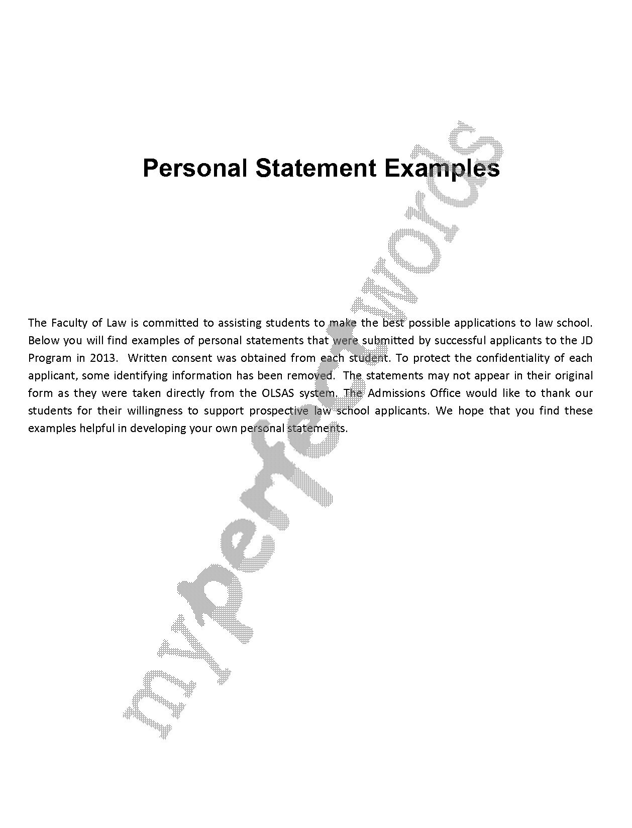 top llm personal statement samples pdf