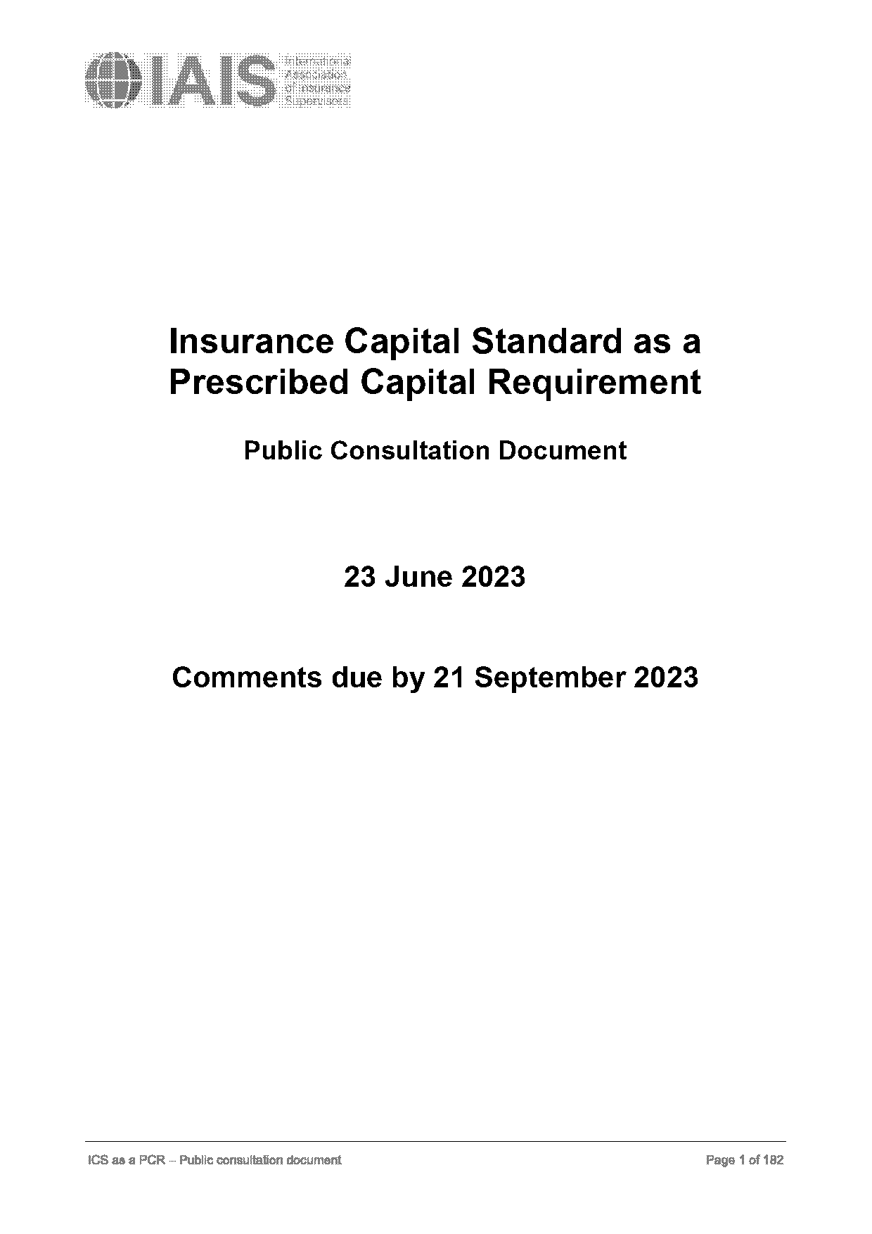 insurance approach to capital needs