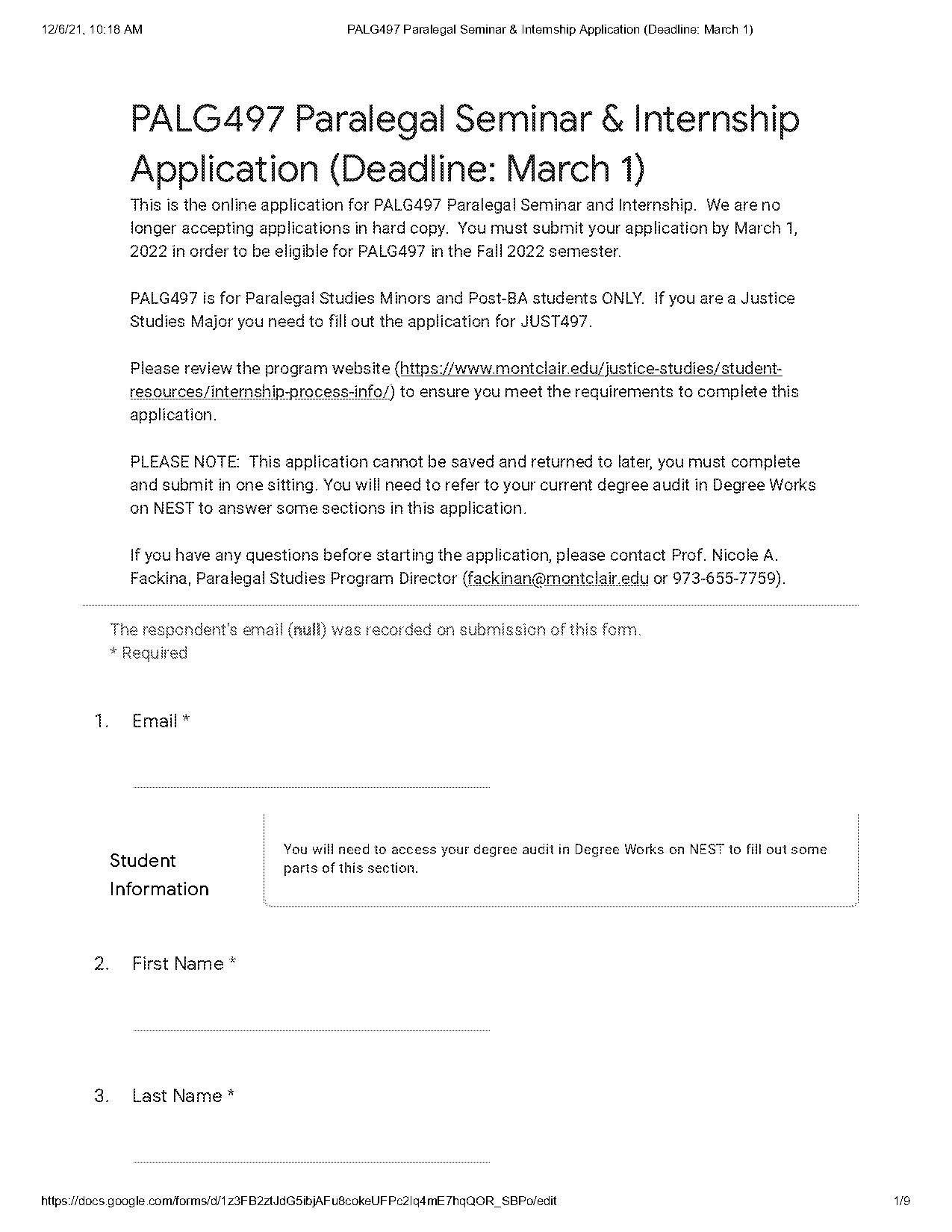 when is google internship new york application due