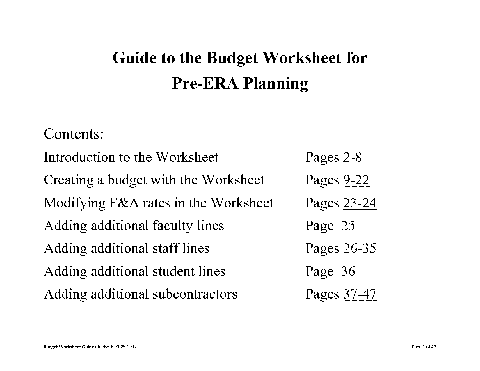 creating a budget template