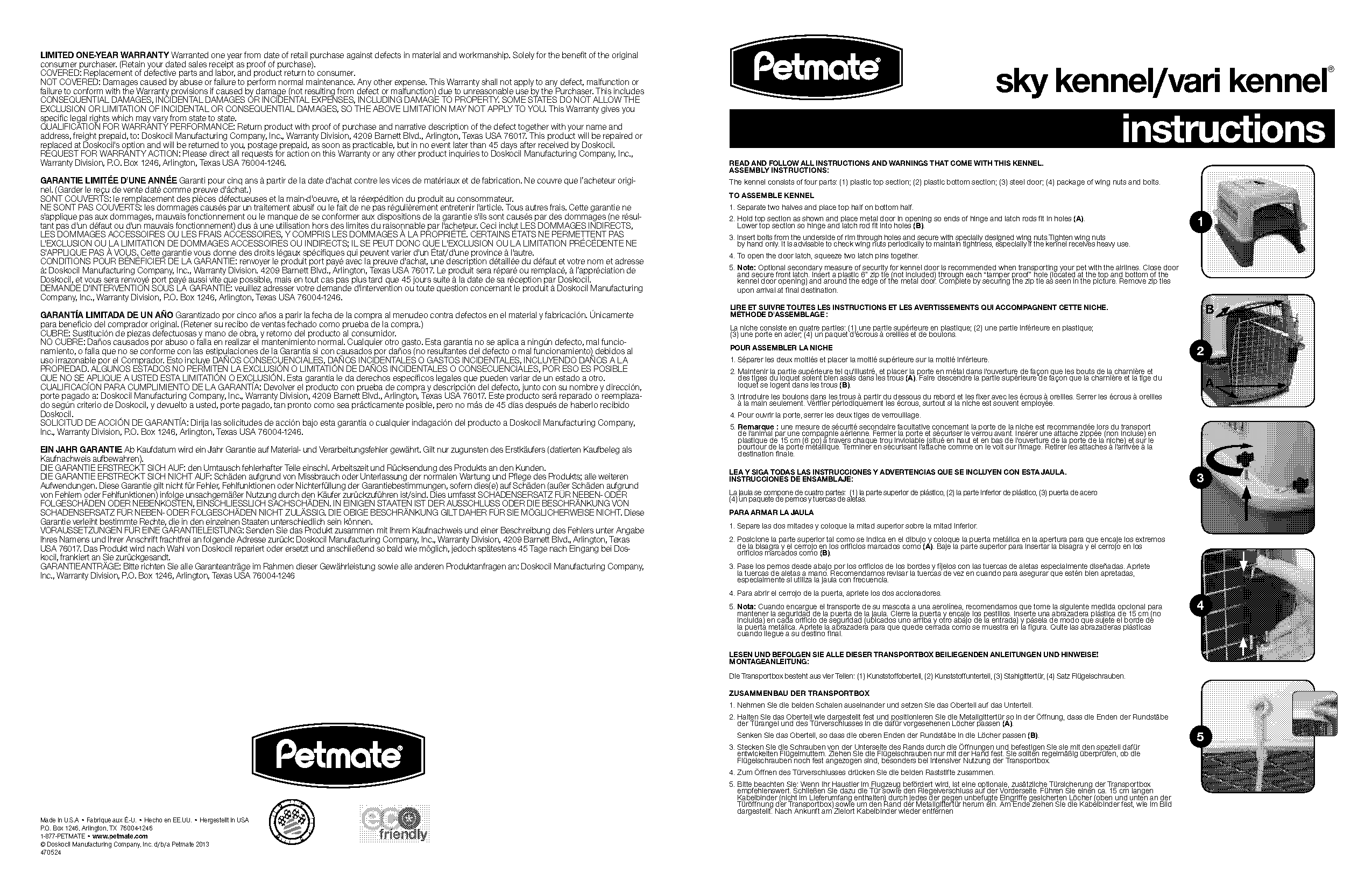 doskocil dog crate assembly instructions