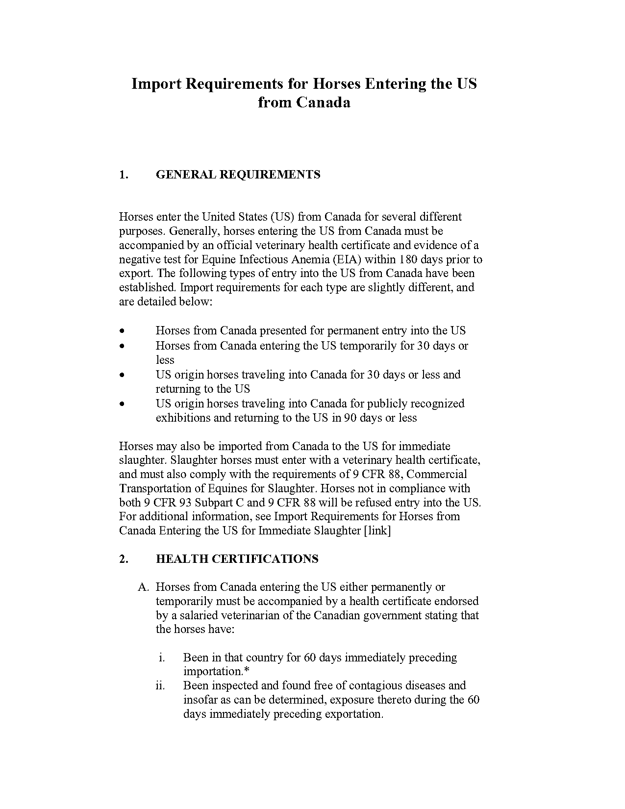 requirements to enter the us from canada by land