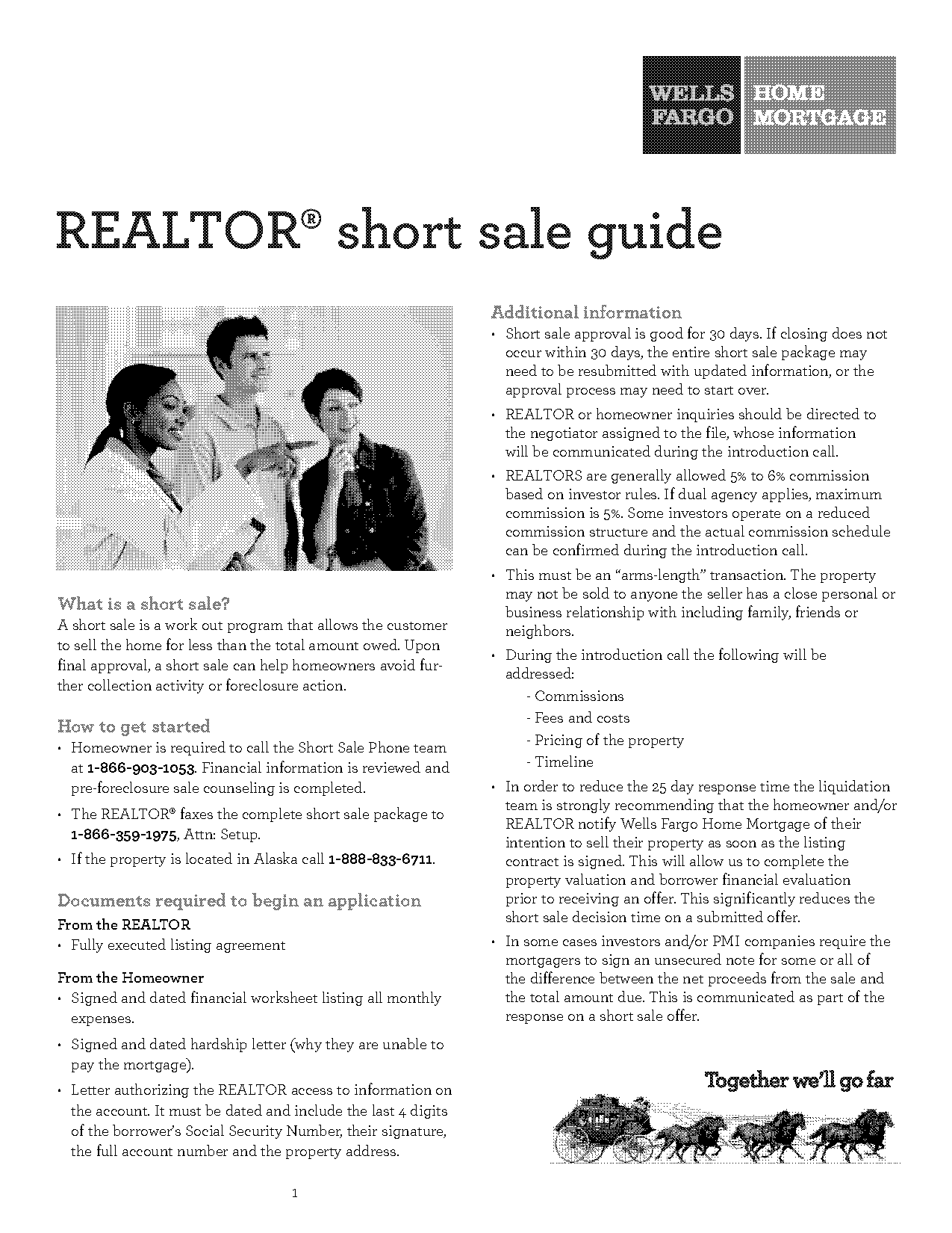 wells fargo short sale documents checklist