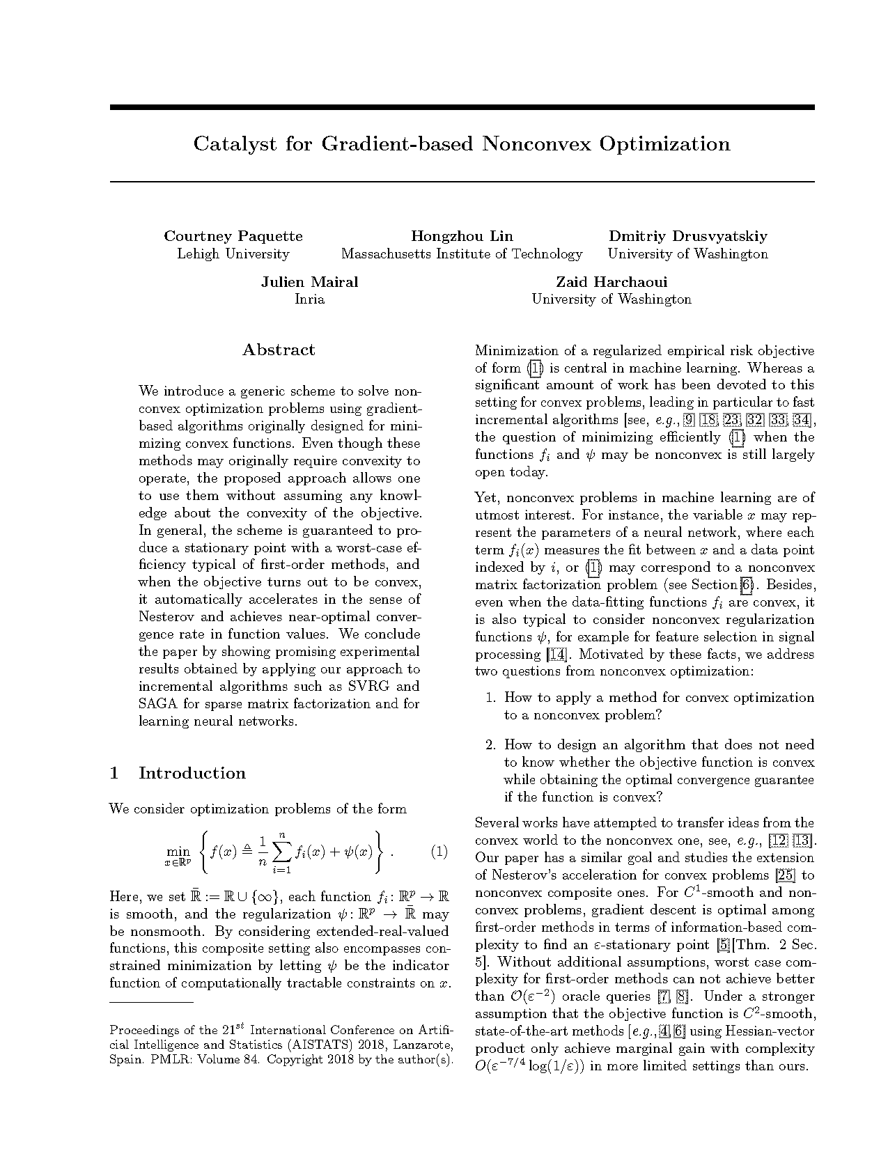 a universal catalyst for first order optimization