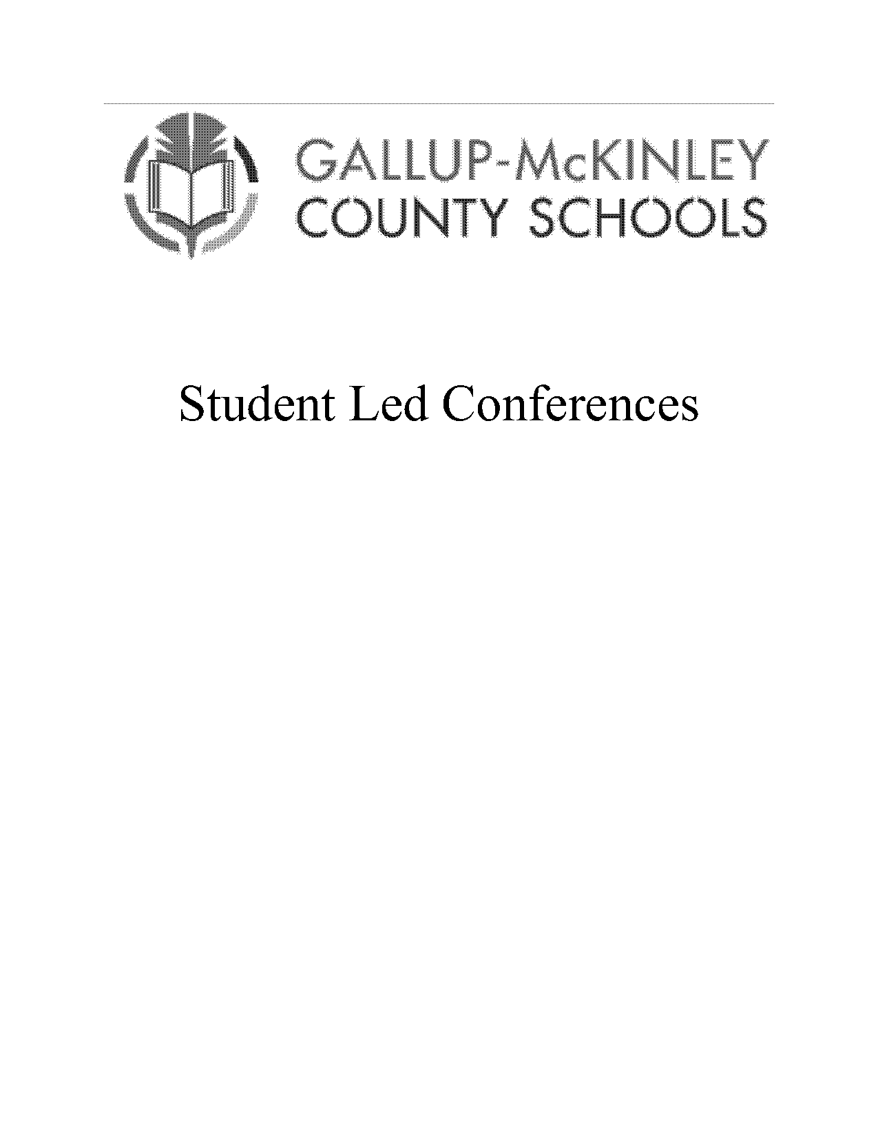 student led conference template