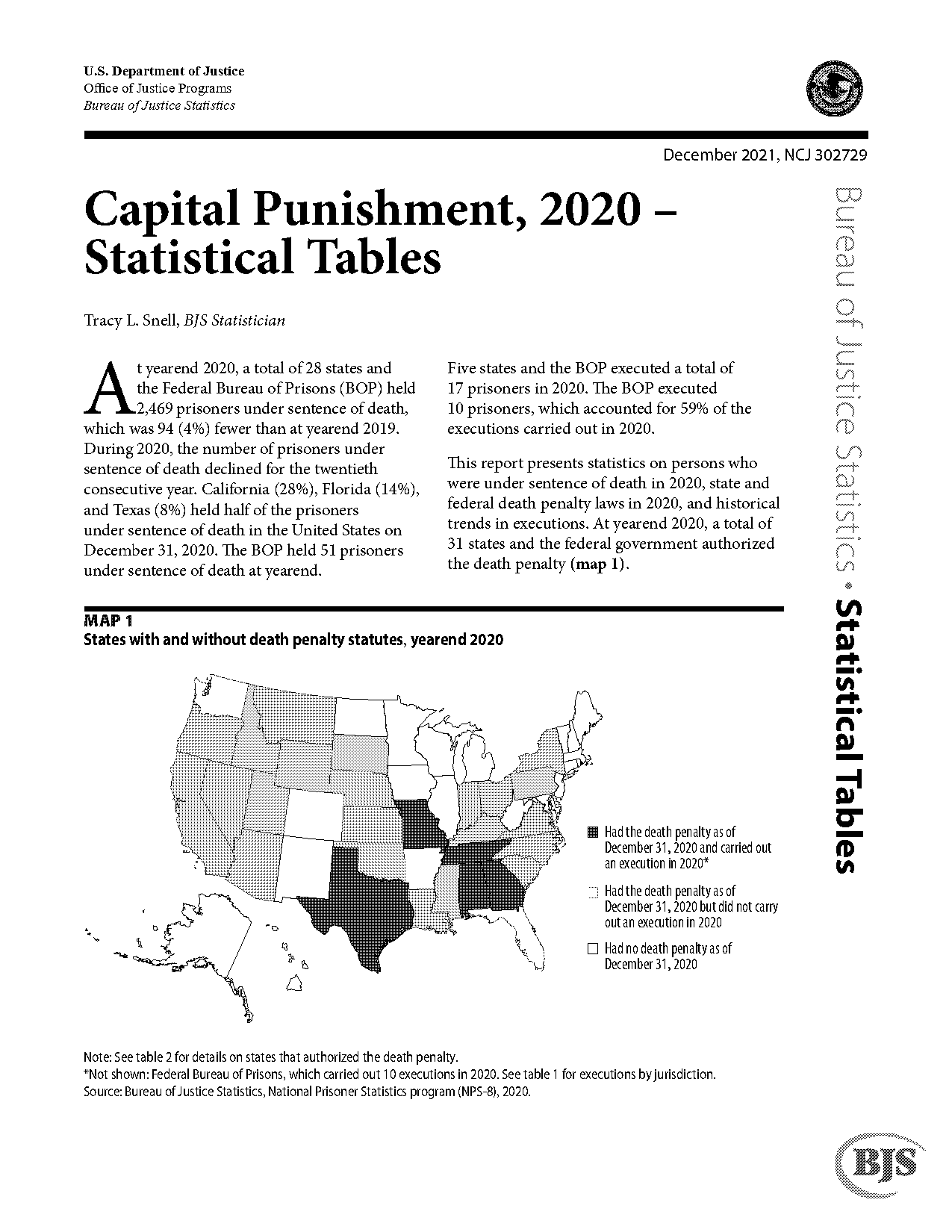 bureau of statistics death penalty