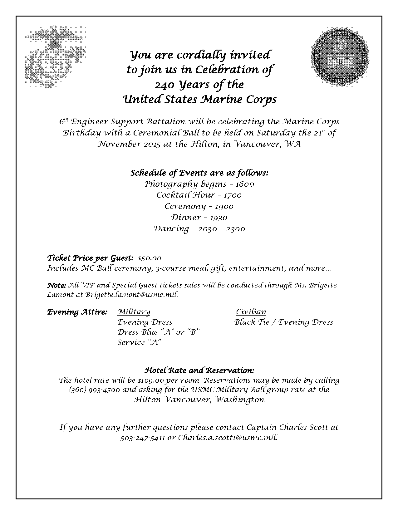 invitation letter for ball