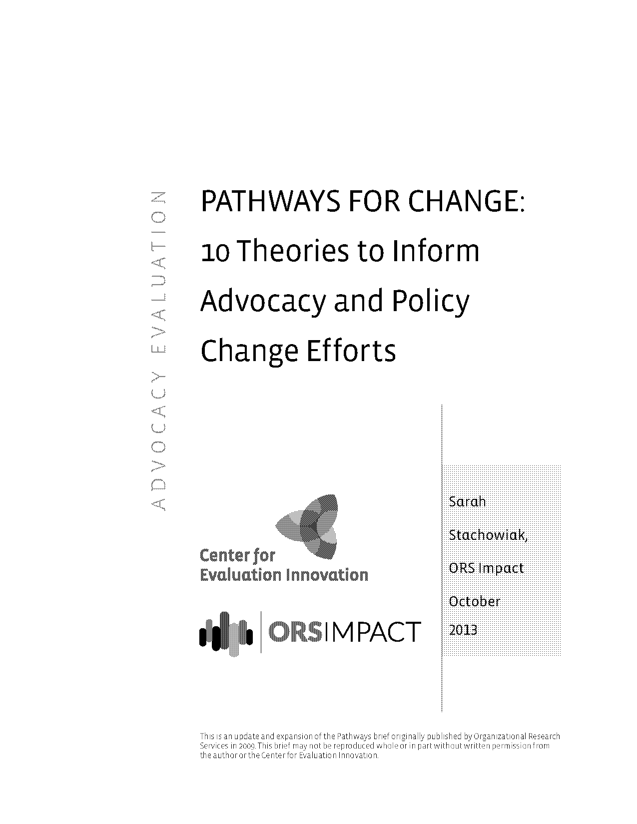 how to use policy making to achieve change