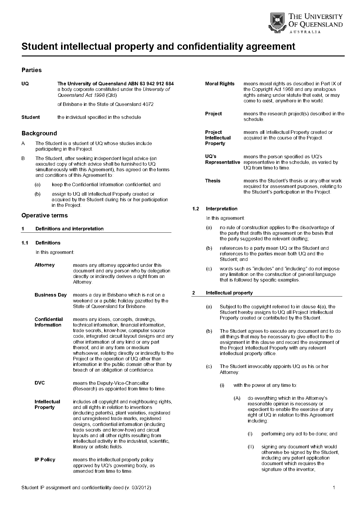 intellectual property confidentiality clause