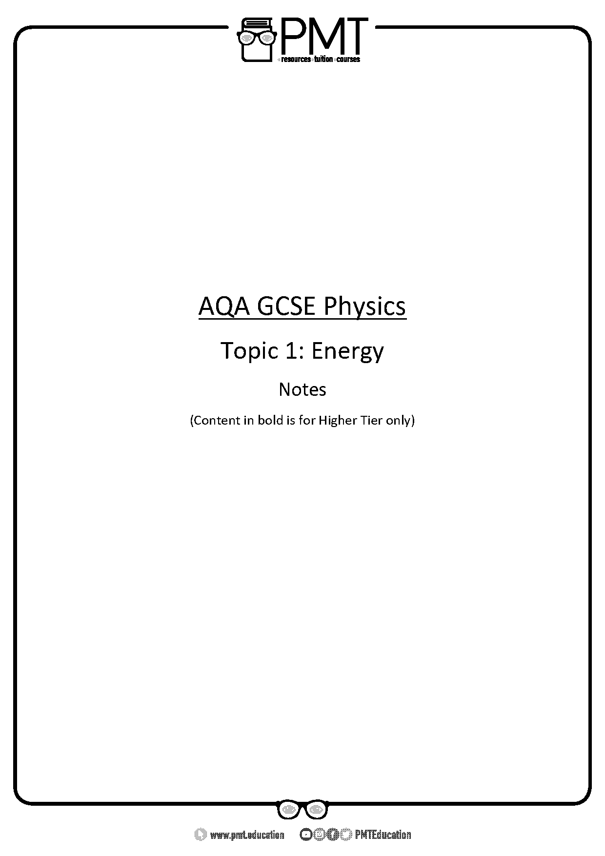 aqa gcse physics notes pdf