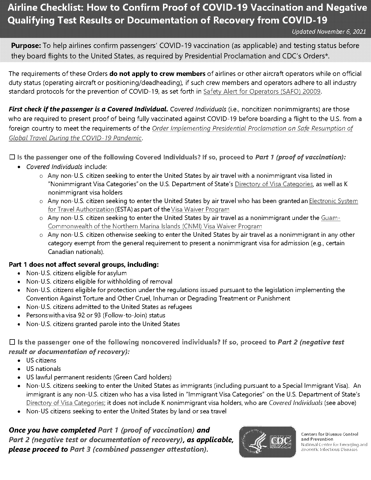 usa travel pcr test requirements