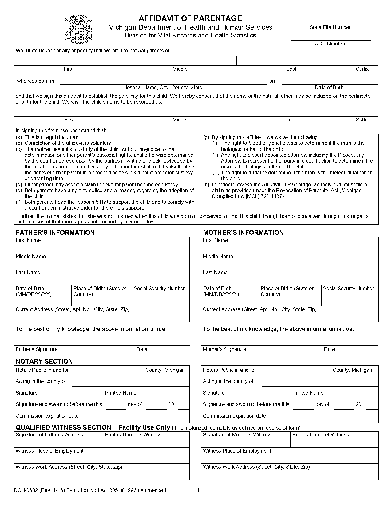 affidavit no birth certificate sample